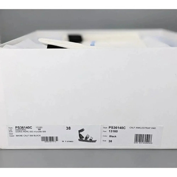 NIB Proenza Schouler Women's Black Leather Caged Sandals Size EU 38 (MSRP $695) - Picture 10 of 10